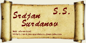 Srđan Surdanov vizit kartica